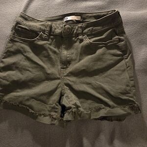 SO Olive Green Jean Shorts Relaxed Fit